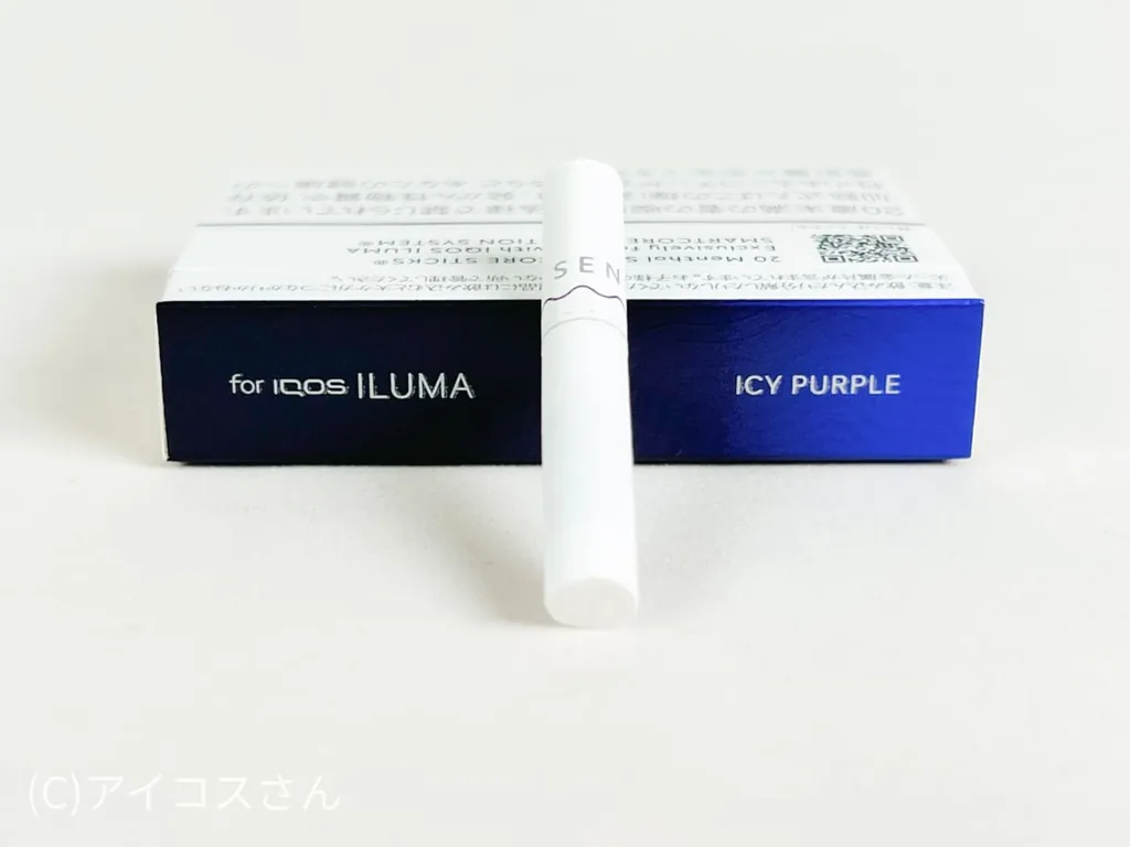 センティア アイシー パープルの箱とスティックの画像