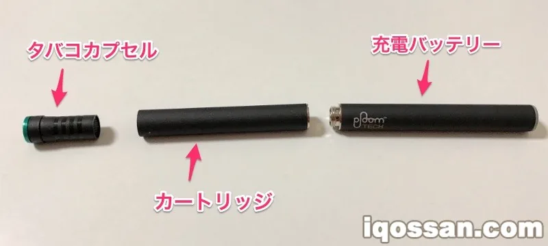 プルームテック各部の名称