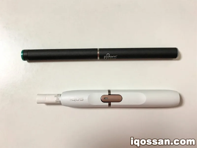 プルームテックとアイコスの吸える状態の比較